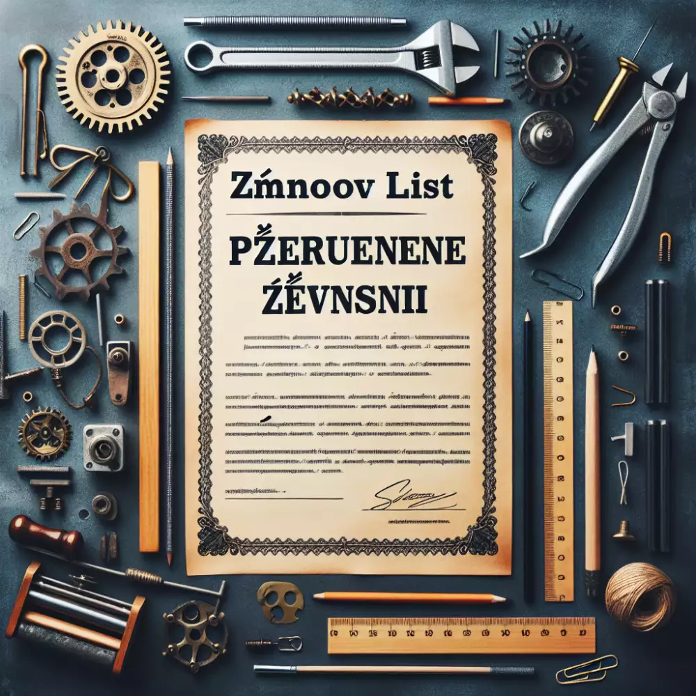 změnový list přerušení živnosti